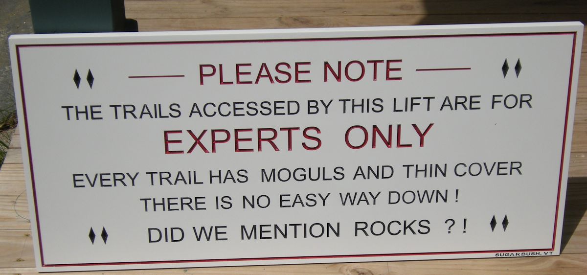 Castle Rock sign at Sugarbush